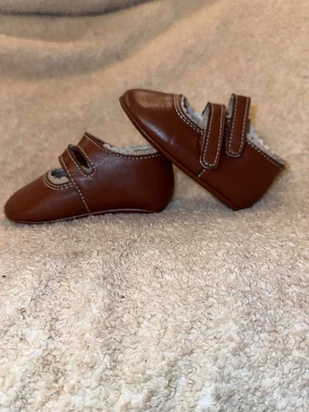 Brown Baby Mary Jane Shoes with Double Straps